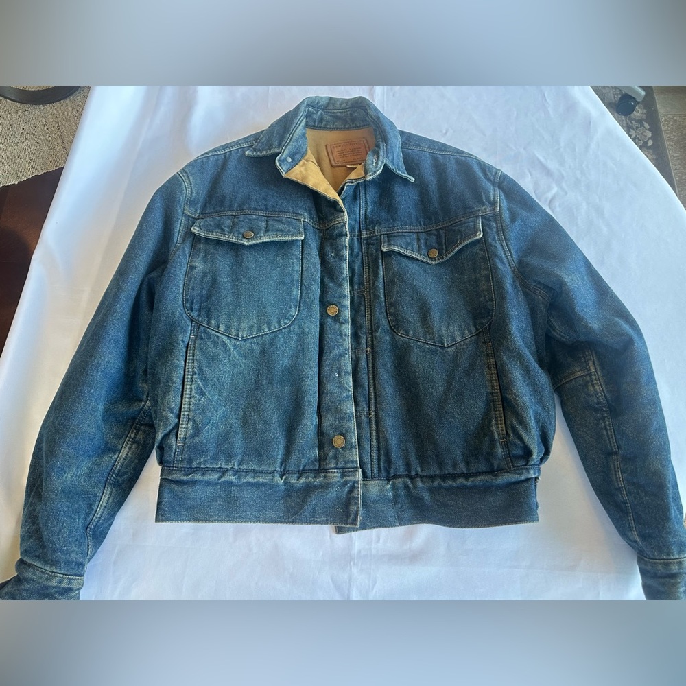 Vintage Calvin Klein Jeans Co Blue Denim Lined Jean Jacket Sz Medium No MA01